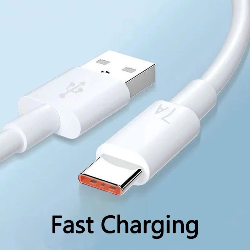 7A 100W Type-C USB Cable Super-Fast Charge Cable for Huawei Mate 40 30 Xiaomi Samsung Fast Charging Charger Cables Data Cord