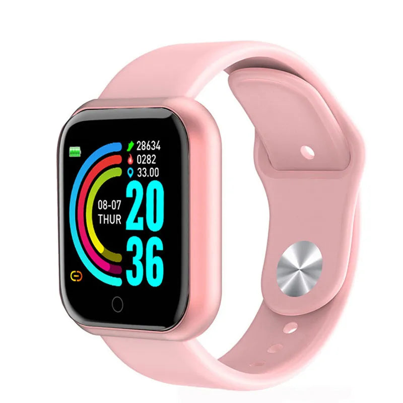D20 Sport Smart Watches for Man Woman Gift Digital Smartwatch Fitness Tracker Wristwatch Bracelet Blood Pressure Android Ios Y68