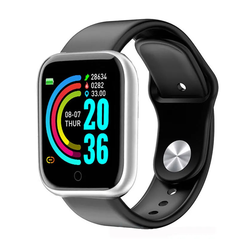 D20 Sport Smart Watches for Man Woman Gift Digital Smartwatch Fitness Tracker Wristwatch Bracelet Blood Pressure Android Ios Y68