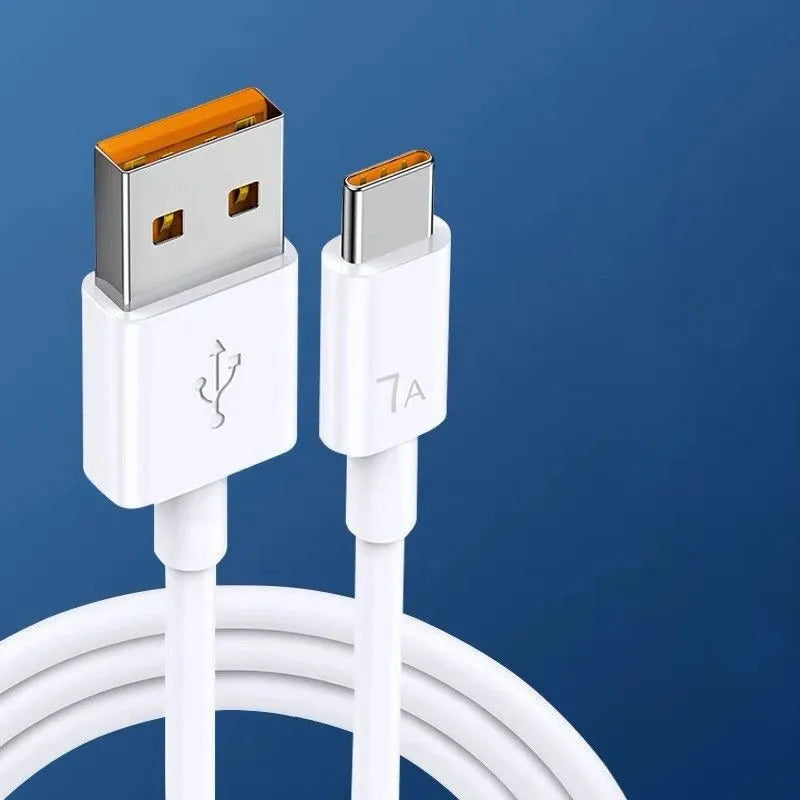 7A 100W Type-C USB Cable Super-Fast Charge Cable for Huawei Mate 40 30 Xiaomi Samsung Fast Charging Charger Cables Data Cord