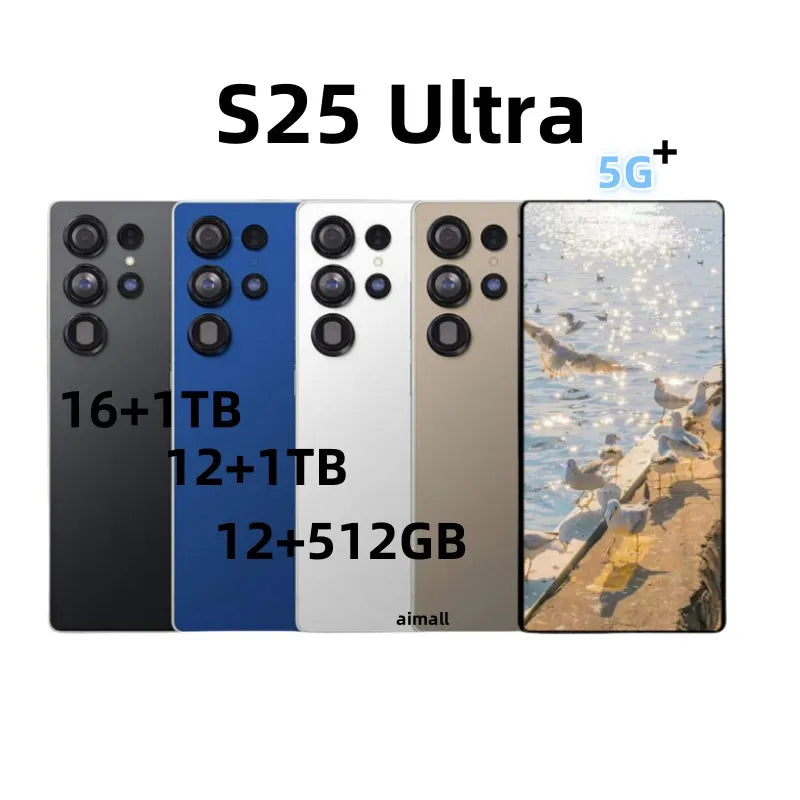 6.8 Inchs 5G S25 Ultra Cell Phones Unlock Touch Screen Mobile Phone Androids S24 Smartphone Camera Telephone HD Display Face Recognition 512GB 1TB Local Warehouse
