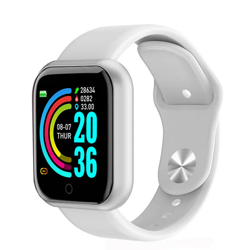 D20 Sport Smart Watches for Man Woman Gift Digital Smartwatch Fitness Tracker Wristwatch Bracelet Blood Pressure Android Ios Y68