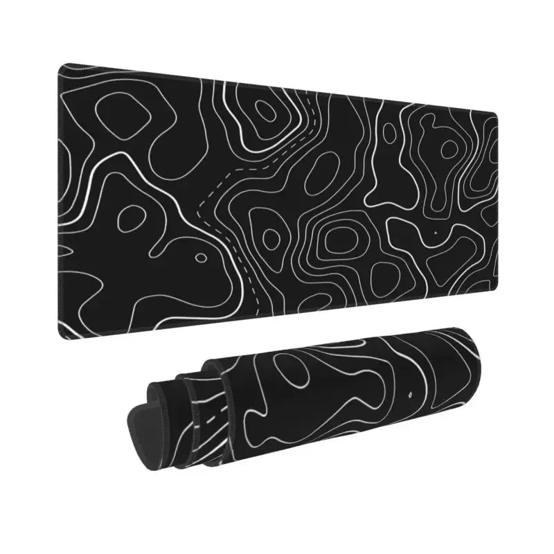 Black and White Mouse Pad Large Computer Gaming Accessories Mousepads Desk Mats Carpet Anti-Slip Laptop Soft Mice Pad Mouse Mat