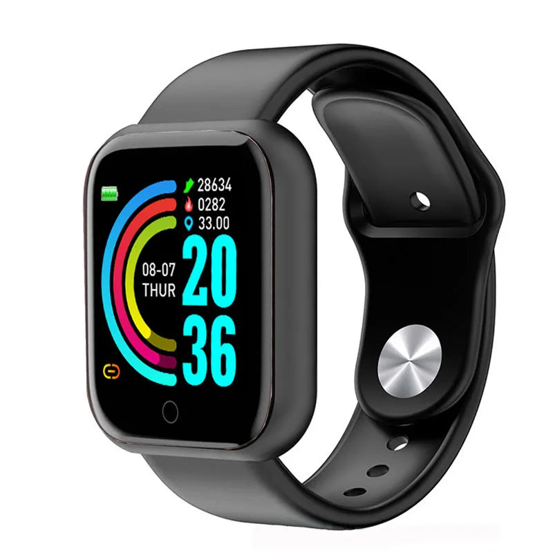D20 Sport Smart Watches for Man Woman Gift Digital Smartwatch Fitness Tracker Wristwatch Bracelet Blood Pressure Android Ios Y68