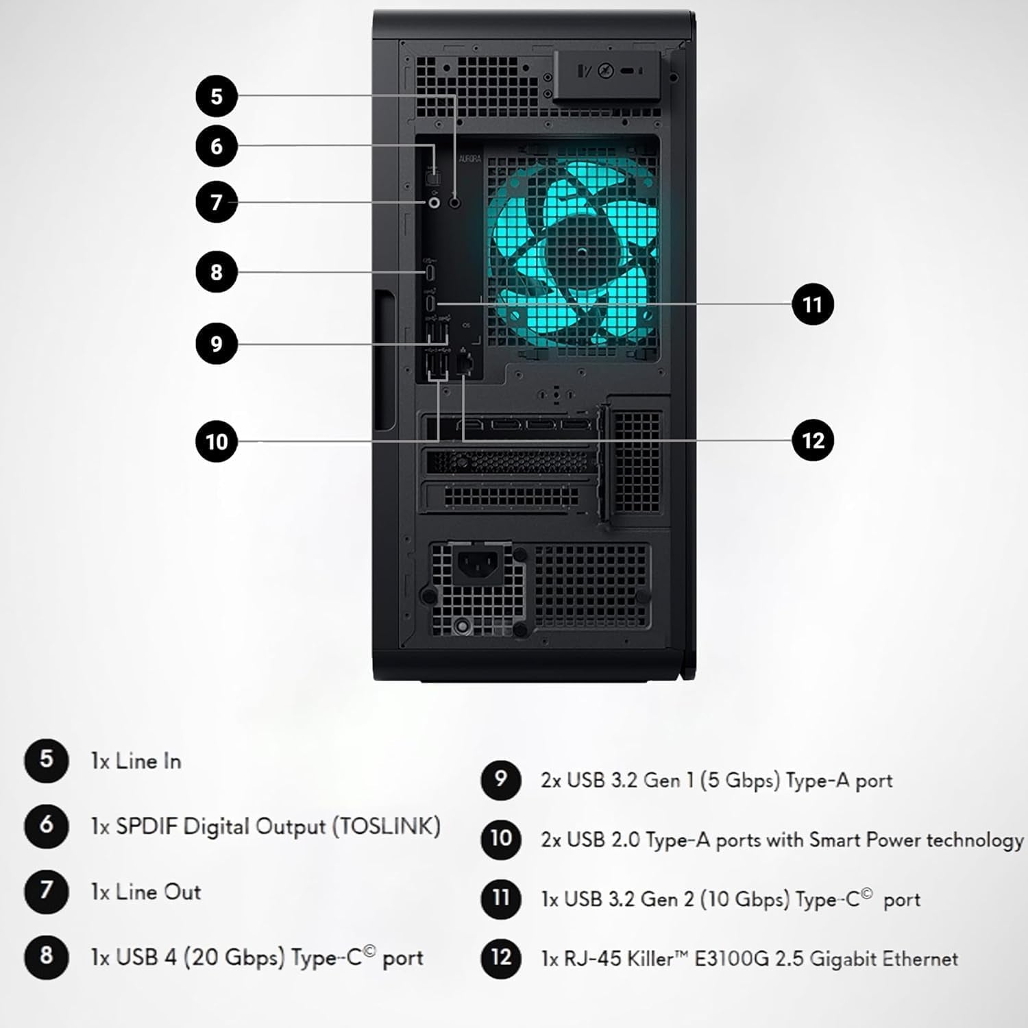 Aurora R16 2025 Gaming Desktop Computer, NVIDIA RTX 5080 16GB GDDR7, Intel Ultra 9 285K(Up to 5.7Ghz), Wi-Fi 7, 32 GB DDR5, 1 TB SSD, Custom RGB Lights, Win 11 Pro, Office Pro Lifetime